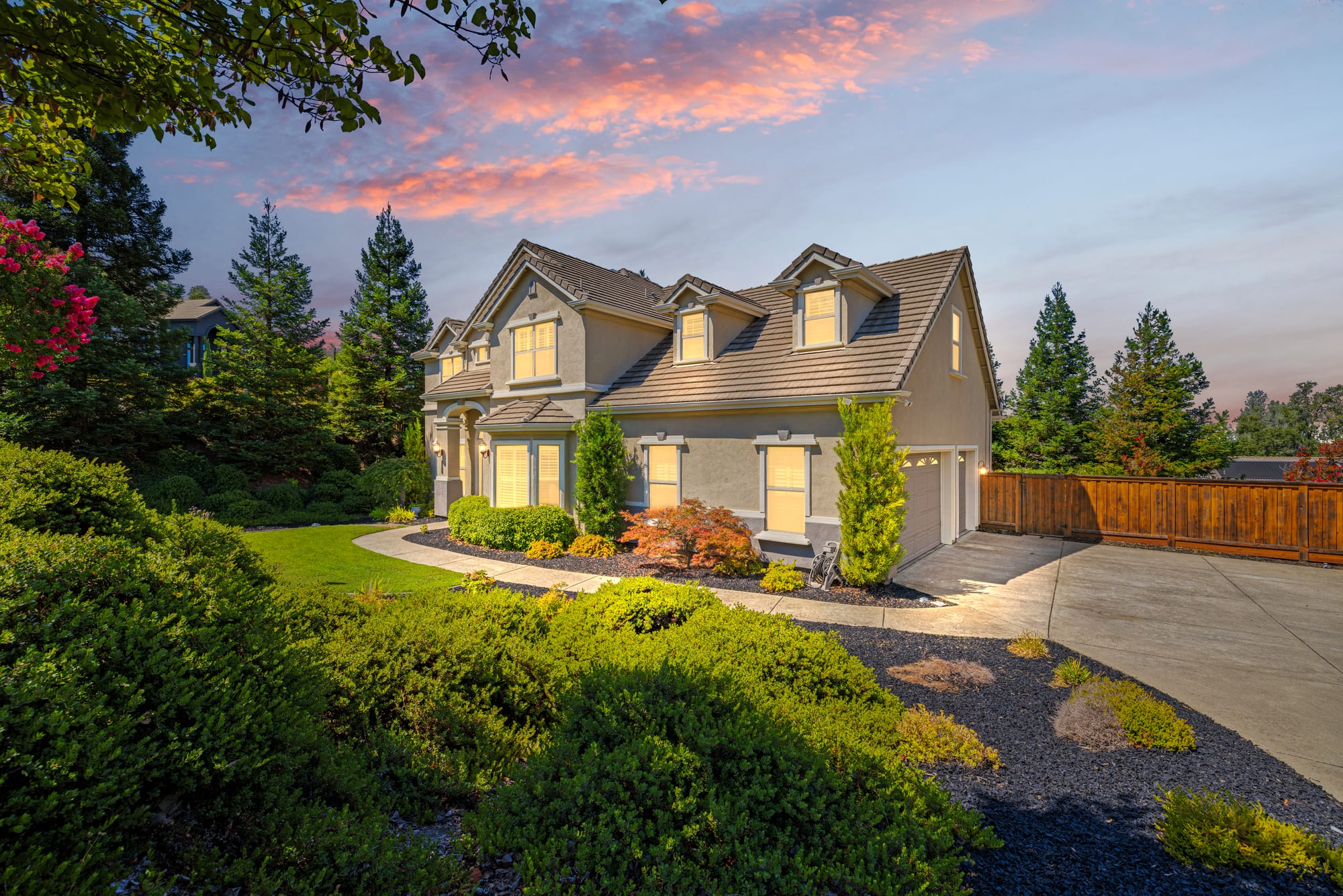 Luxury home at twilight