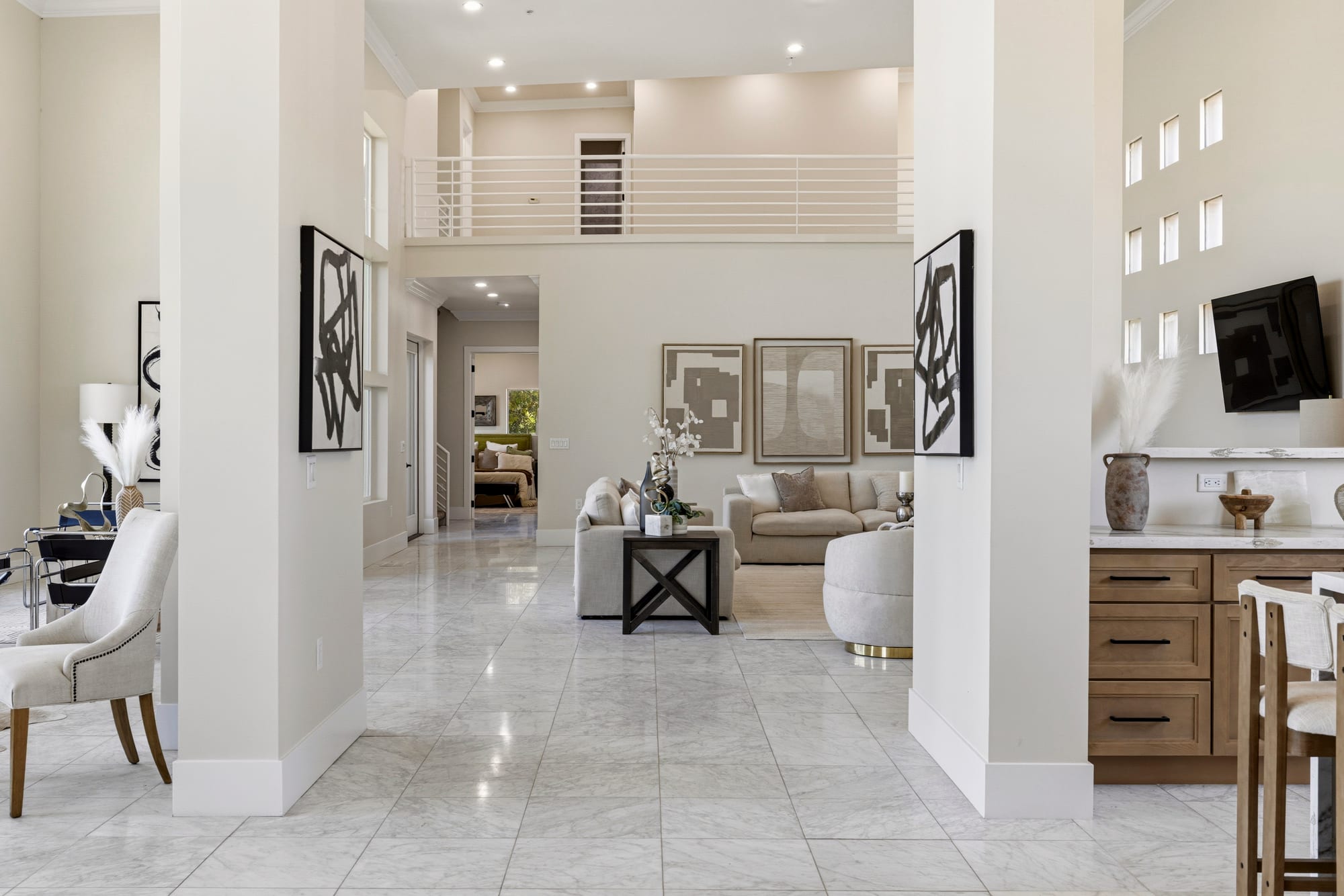 Open-plan living at golden hour